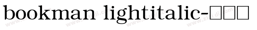 bookman lightitalic字体转换